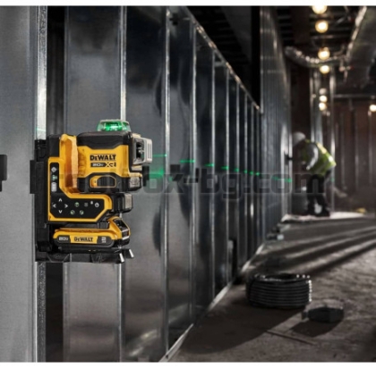 Лазерен Нивелир Dewalt DCLE34035D1, 18 V, XR®, 3 x 360°, Зелен, с Дистанционно и Аксесоари + Куфар
