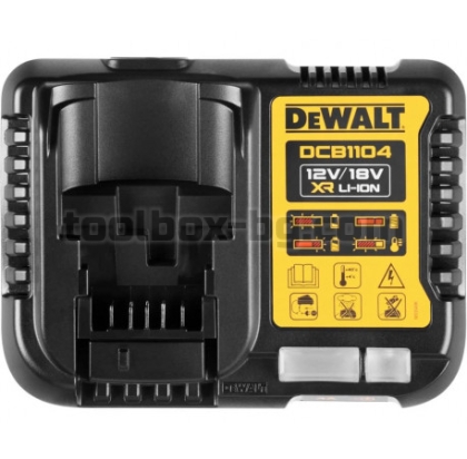 Зарядно Устройство Dewalt DCB1104 + 2 бр. Батерии DCB184 18 V 5 Ач DCB1104P2