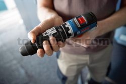 Акумулаторен винтоверт Bosch GSR 12V-35 FC с 2 x 3.0 Ah батерии + Приставка FlexiClick GFA 12-H + зарядно устройство + 4 приставки в Куфар L-BOXX