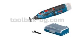 Акумулаторен ротационен инструмент Bosch GRO 12V-35 с 2x 2.0 Ah батерии + зарядно устройство в куфар L-BOXX