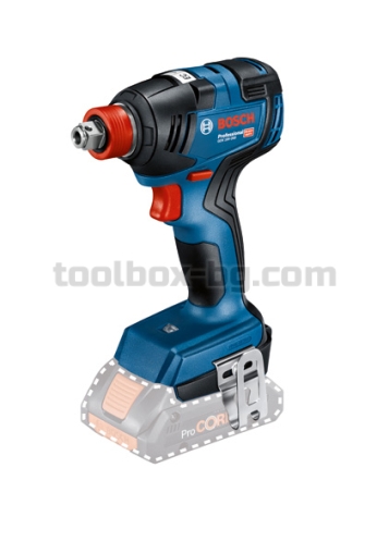 Акумулаторен ударен гайковерт Bosch GDX 18V-200, Без батерия и зарядно устройство в Куфар L-BOXX