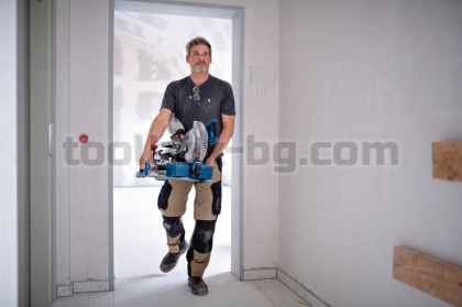 Акумулаторен настолен циркуляр Bosch BITURBO GCM 18V-216 D без батерия и зарядно устройство