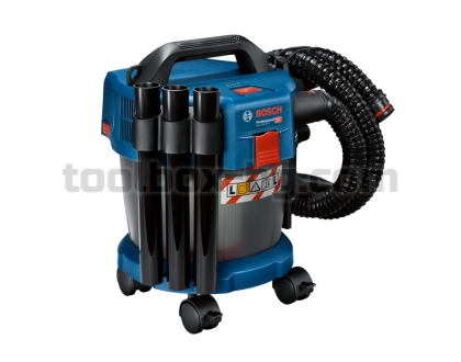 Безжична прахосмукачка за мокро/сухо почистване Bosch GAS 18V-10 L Без батерия, зарядно устройство + комплект асесоари