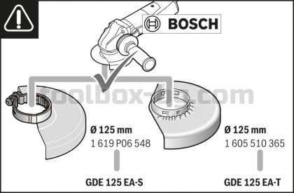 Прахоуловител за ъглошлайф Bosch GDE 125 EA-S Professional System