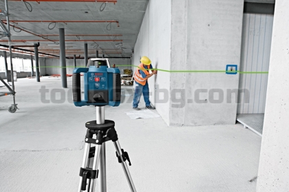 Ротационен лазер Bosch GRL 300 HVG 1 с включени батерии и зарядно устройство в куфар
