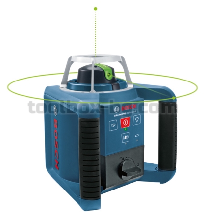Ротационен лазер Bosch GRL 300 HVG с комплект аксесоари в куфар