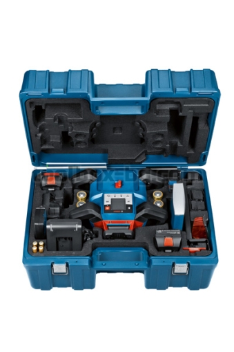 Ротационен лазер Bosch GRL 600 CHV с батерия и бързо зарядно устройство в куфар