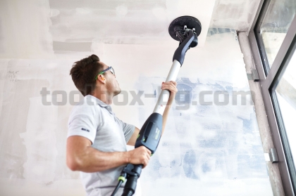 Festool жирафшлайф с дълга дръжка LHS-E 225 EQ PLANEX със сак за носене