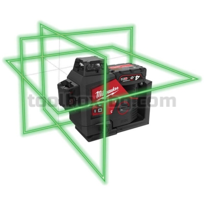 Milwaukee M123PLKIT-401P Комплект лазерен нивелир M12 със зелен 360° обхват