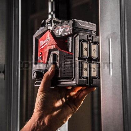 Milwaukee M123PLKIT-401P Комплект лазерен нивелир M12 със зелен 360° обхват