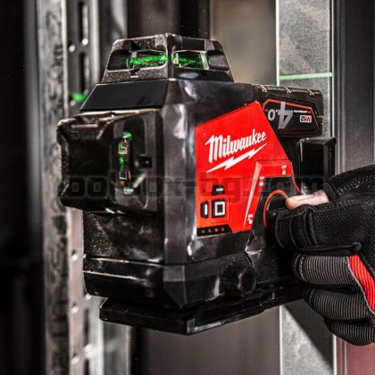 Milwaukee M123PLKIT-401P Комплект лазерен нивелир M12 със зелен 360° обхват