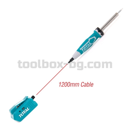 Акумулаторен поялник TOTAL, 20 V, 40 W, без батерия