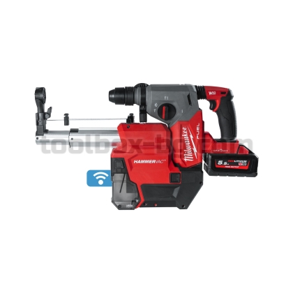 Перфоратор Milwaukee ONE KEY + Прахоуловител M18ONEFHXDEL-552C + 2х 5.5 Ah Батерии и Зарядно