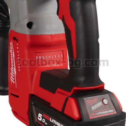 Перфоратор Milwaukee M18 BLHX-502X, 2x 5.0 Ah + Зарядно в HD Куфар