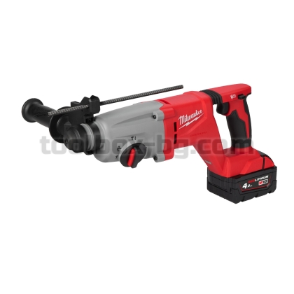 Milwaukee M18™ SDS-plus 26 мм с D-образна Дръжка 2x M18 B4 Батерии, Зарядно устройство M12-18 C и HD Куфар