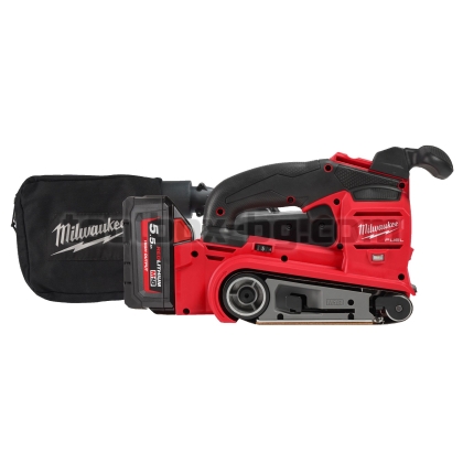 Акумулаторен лентов шлайф Milwaukee FUEL M18FBTS75-502X, 2x 5.5 HB Зарядно Устройство в HD Куфар