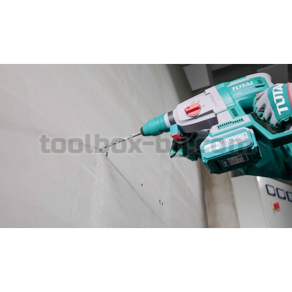 Акумулаторен Безчетков Перфоратор TOTAL INDUSTRIAL, SDS+, 2.5 J, 20 V, 2 x 4 Ah