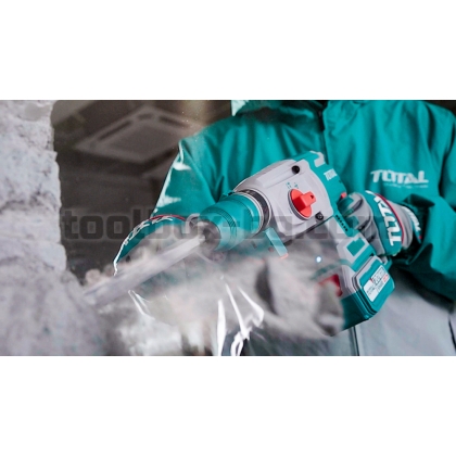 Акумулаторен Безчетков Перфоратор TOTAL INDUSTRIAL, SDS+, 2.5 J, 20 V, 2 x 4 Ah