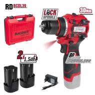 Бормашина Безчеткова Raider Power Tools. 16V 2ск. мет. патр. 2x1,5Ah куфар RD-BCDL39