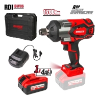 Акумулаторен Гайковерт Безчетков Raider Industrial. 20V 3-ск.4Ah 1700Nm 3/4" LED куфар RDI-IBW06