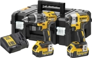 Комплект Акумулаторни Машини Dewalt DCK266P2T 18 V, 2 Батерии х 5 Ач, Зарядно Устройство + Куфар TSTAK II