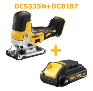 Акумулаторен Прободен Трион Dewalt DCS335N+DCB187 18 V. 3 ампера/час.  + Куфар