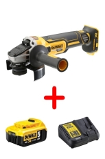 Акумулаторен Ъглошлайф Dewalt DCG405N 18 V 125 мм + DCB184 - батерия 5 Ач + DCB115 - зарядно устройство
