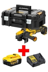 Акумулаторен Ъглошлайф Dewalt DCG409NT 18 V, с Куфар + 1 Батерия 5 Ач DCB184 + Зарядно Устройство DCB115