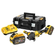 Акумулаторен Ъглошлайф Dewalt DCG418X2, 54 V XR FLEXVOLT, 125 мм, 2 Батерии 9 Ah и Зарядно Устройство + Куфар 