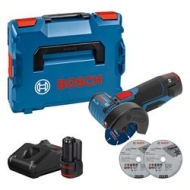 Акумулаторен ъглошлайф Bosch GWS 12V-76 с 2 x 3.0Ah батерии + зарядно устройство в Куфар L-BOXX 