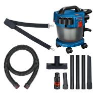 Безжична прахосмукачка за мокро/сухо почистване Bosch GAS 18V-10 L Без батерия, зарядно устройство + комплект асесоари