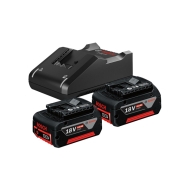 Kомплект акумулаторни батерии Bosch 2x GBA 4.0 Ah и зарядно устройство GAL 18V-40 