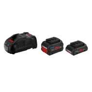 Aкумулаторен комплект Bosch с 1x ProCORE18V 4.0 Ah + 1x ProCORE18V 5.5 Ah + GAL 1880 CV